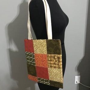 Handmade Large Girls Quilted Tote Bag W/ Pocket